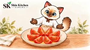 トマトを味わう 塩とオリーブオイルの完成イメージ（1人分）